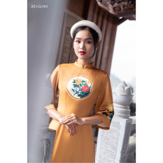 Áo Dài Lụa In Hình TTA0894 20AGAIN