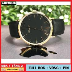 Đồng Hồ Nam Halei Dây Da Cao Cấp Phong Cách Lịch Lãm