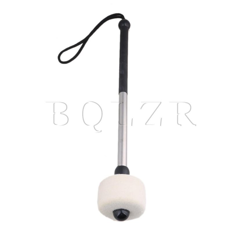 11 Inch 6cm Dia Bass Drum Soft Felt Head Mallet Metal Handle Wood - intl