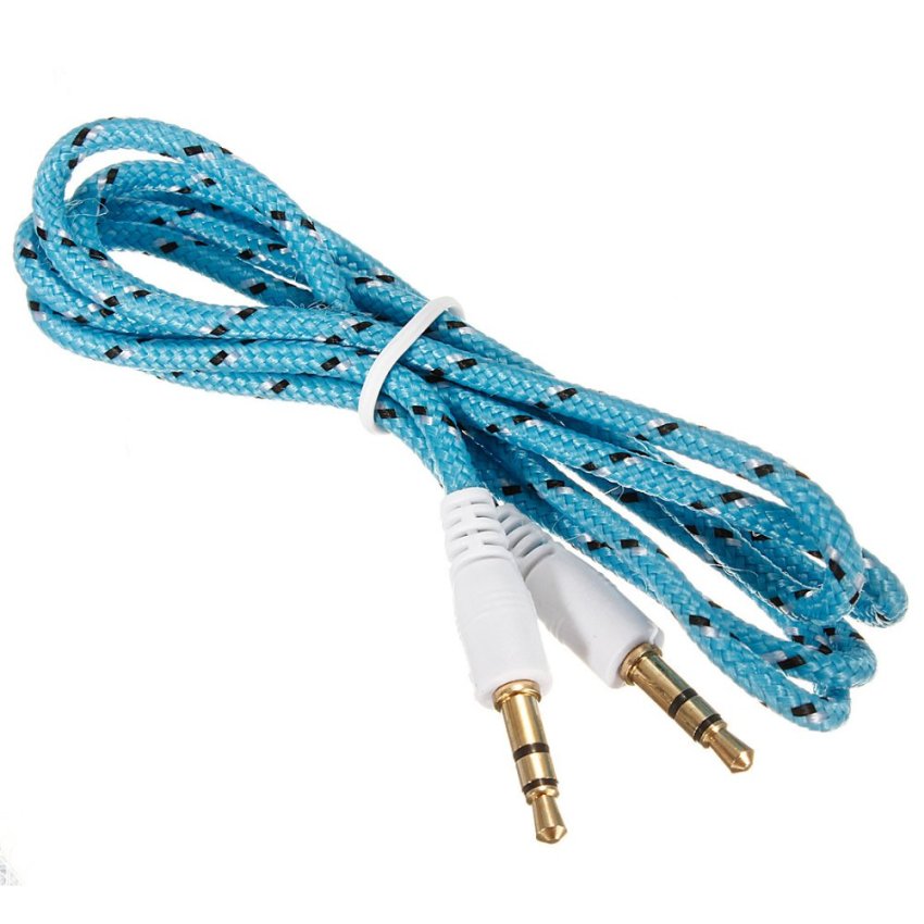 3.5mm Male to Male Stereo AUX Braided Car Cable Stereo Audio
Adapters MP3 (Blue) - Intl 3.5mm Male to Male Stereo AUX Braided Car Cable Stereo Audio
Adapters MP3 (Blue) - Intl