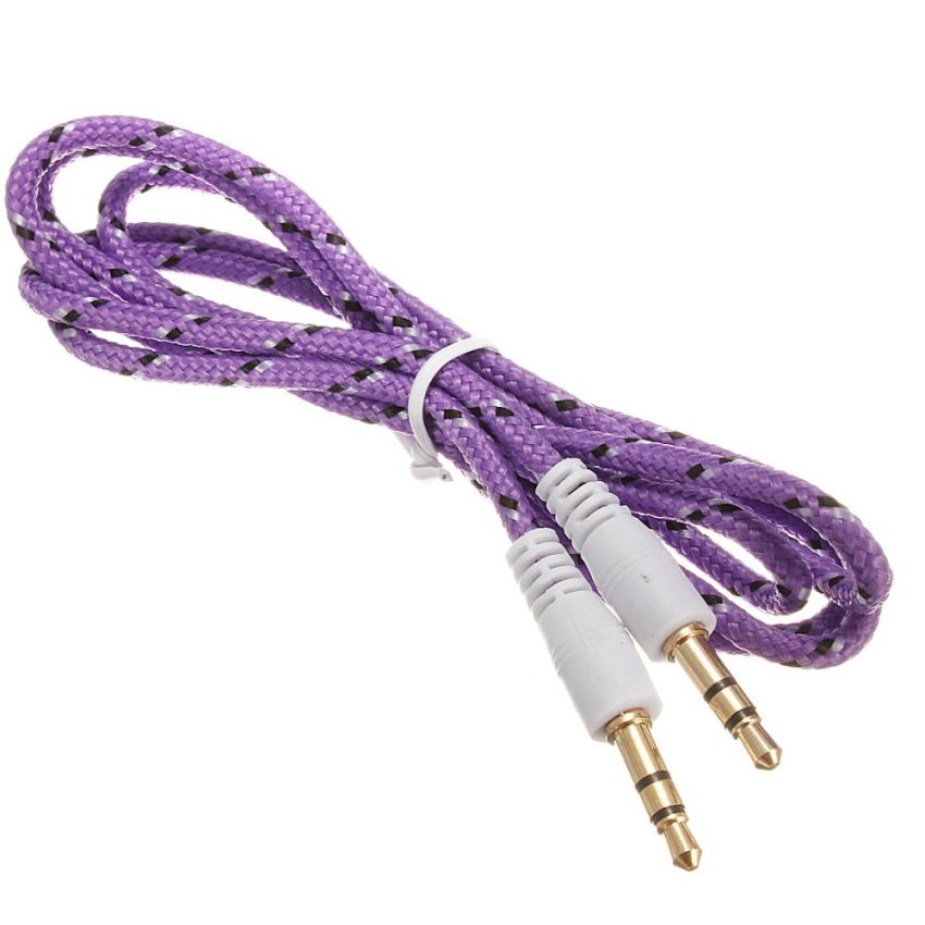 3.5mm Male to Male Stereo AUX Braided Car Cable Stereo Audio
Adapters MP3 ipod (Purple) - Intl 3.5mm Male to Male Stereo AUX Braided Car Cable Stereo Audio
Adapters MP3 ipod (Purple) - Intl
