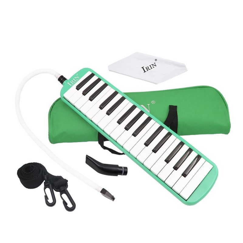 32 Piano Keys Melodica Musical Education Instrument for Beginner Kids Children Gift with Carrying Bag Green - intl