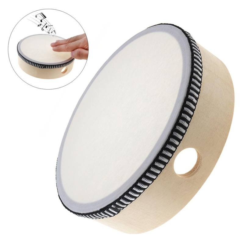6 Inch Musical Tambourine Drum Round Percussion Sheepskin Drums for Children - intl