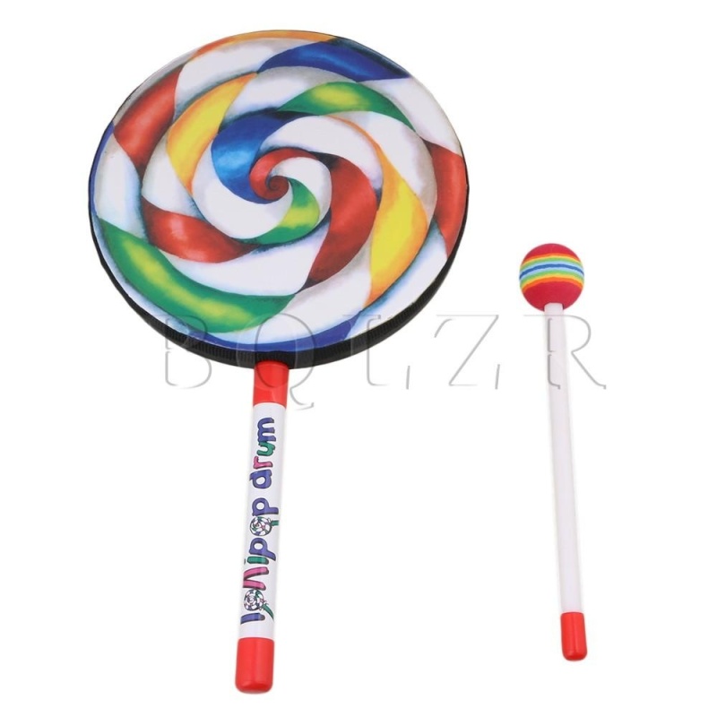 7.9 Inch Plastic Lollipop Shape Baby Hand Drum Percussion Toy
Multicolor - intl