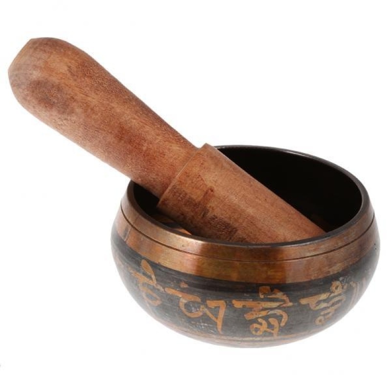 BolehDeals Tibetan Buddhist Yoga Meditation Brass Singing Bowl 14.5CM - intl