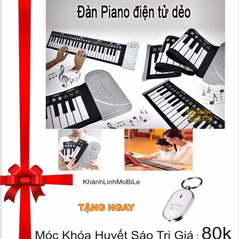 Đàn piano điện tử bàn phím cuộn dẻo 49 keys (Trắng) + Tặng móc khóa
huyết sáo