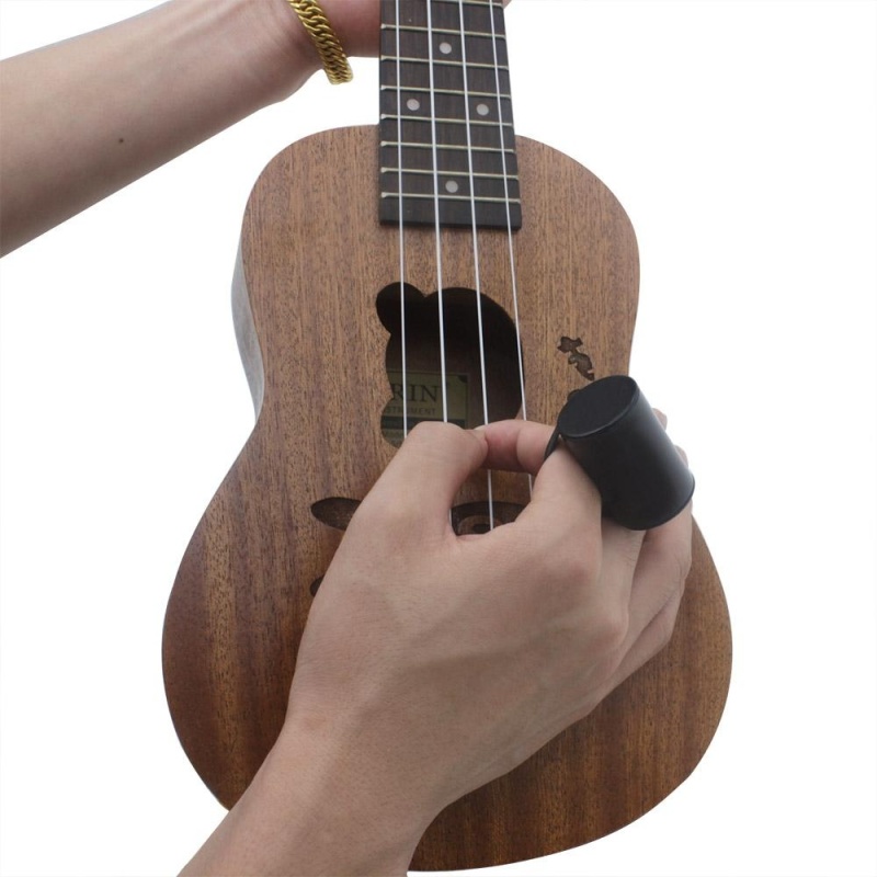 Finger Sand Hammer Maracas Shaker Percussion Musical Instrument Rhythm Accompaniment for Guitar Ukelele Black - intl