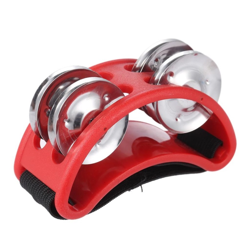 Foot Tambourine Percussion Musical Instrument 2 Sets Metal Jingle
Bell - intl