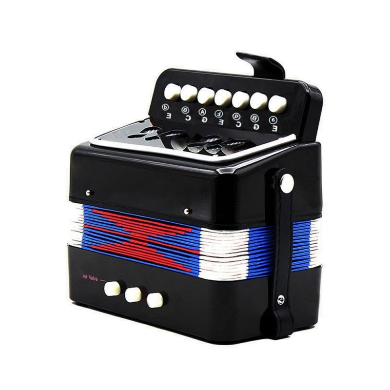 Kids Children 7-Key 2 Bass Mini Small Accordion Educational Musical Instrument Rhythm Band Toy Black Outdoorfree - intl
