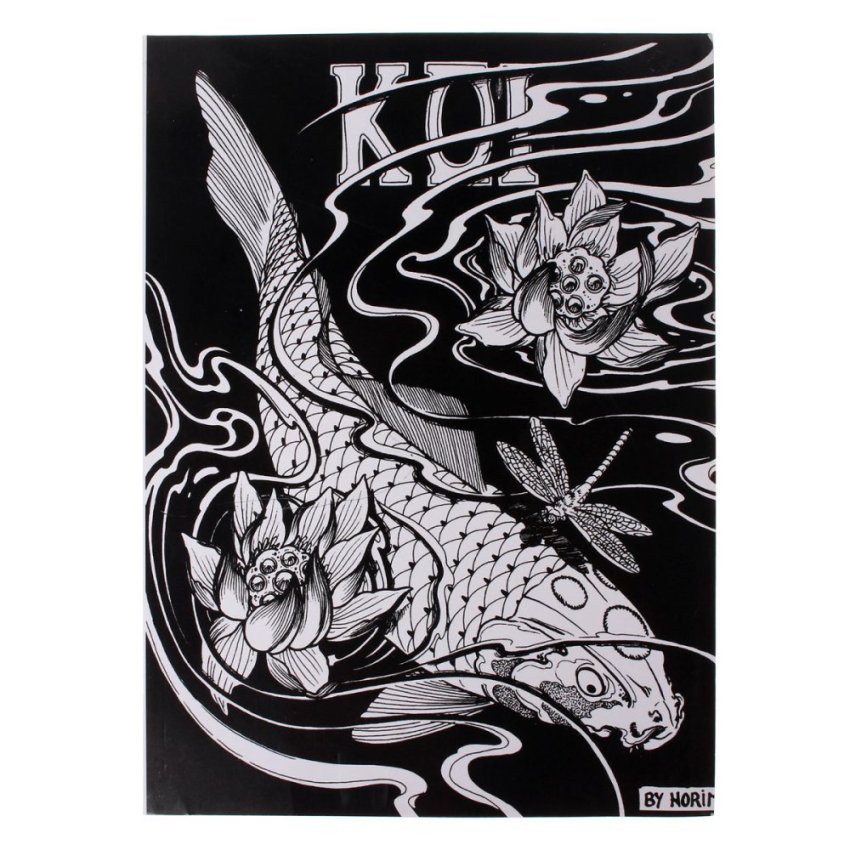 KOI Fish Series Design Manuscript Tattoo Art Needle Sketch Book
Supplies 51 Page - Intl KOI Fish Series Design Manuscript Tattoo Art Needle Sketch Book
Supplies 51 Page - Intl