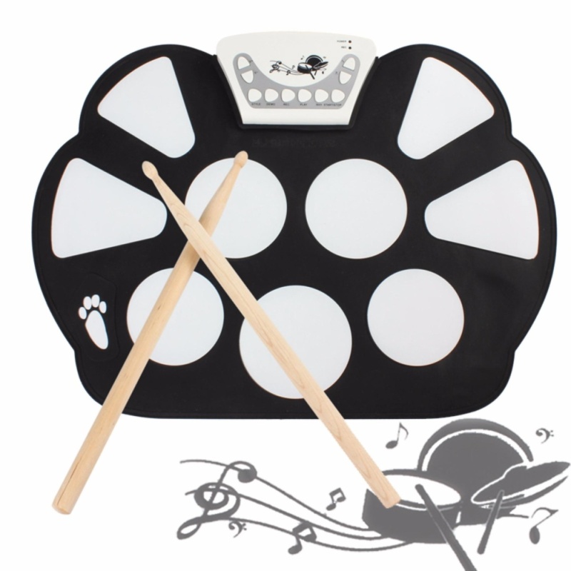 Media, Music Books Electronic Drums W758 Digital Portable 9 Pad
Silicone Electronic Roll-Up Drum Kit - intl