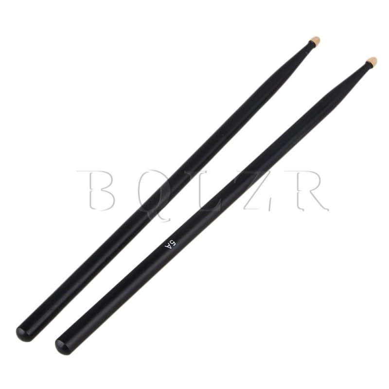 Natural Maple Wood 5A Drum Stick Drumstick Black - intl