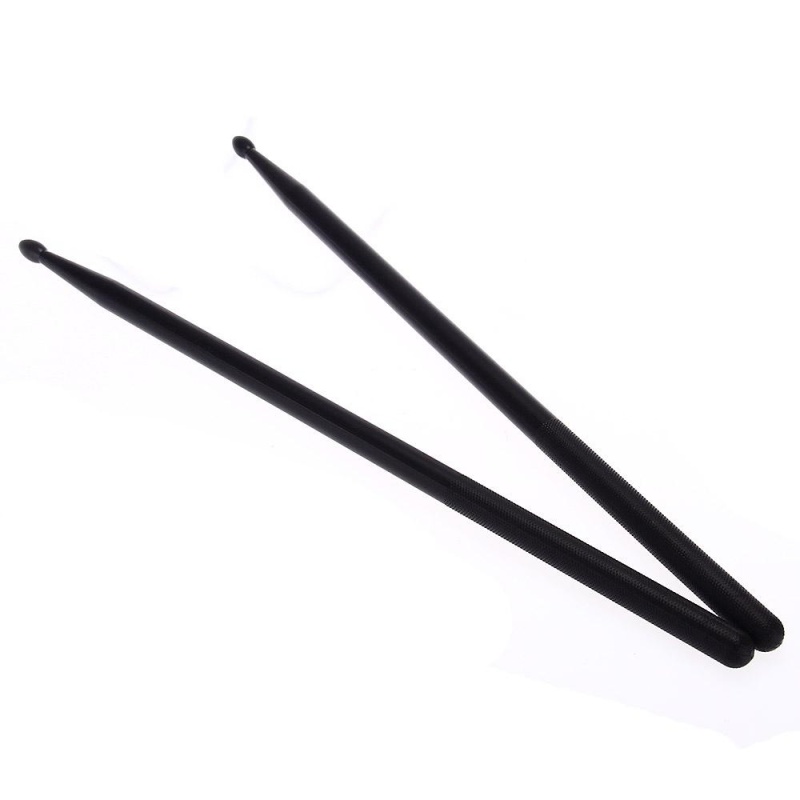 Pair 5A Bass Drum Sticks Drumsticks Nylon Stick 38.5cm Black - intl