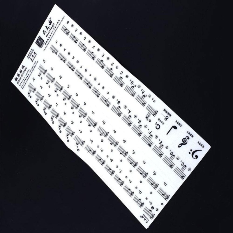 Piano Keyboard Electronic Keyboard 88Keys Stickers Music Decal Label Note Learn - intl