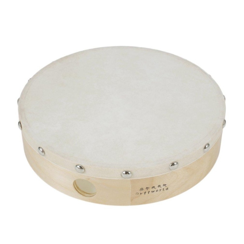 UINN 8" Sheepskin Tambourine Drum Round Wooden Rivet Toys for Gift wood - intl