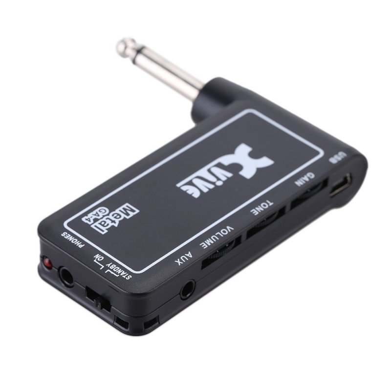 Xvive GA4 Metal Mini Portable Rechargeable Electric Guitar Plug Headphone Amp - intl