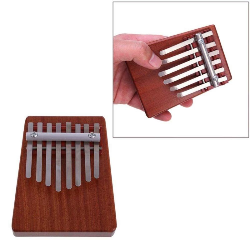 yaobang 8 Key Finger Piano Kalimba Mbira Likembe Sanza Thumb Piano (Red) - intl