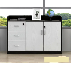Tủ Sách Gỗ Cao Cấp Ngăn Lớn Tiện Lợi, Tủ Sách Thiết Kế Cửa Mở Kính Độc Đáo KS-73