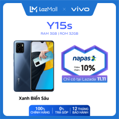 Điện thoại Vivo Y15s (3GB/32GB) Hàng chính hãng – Bảo hành 12 tháng – Freeship