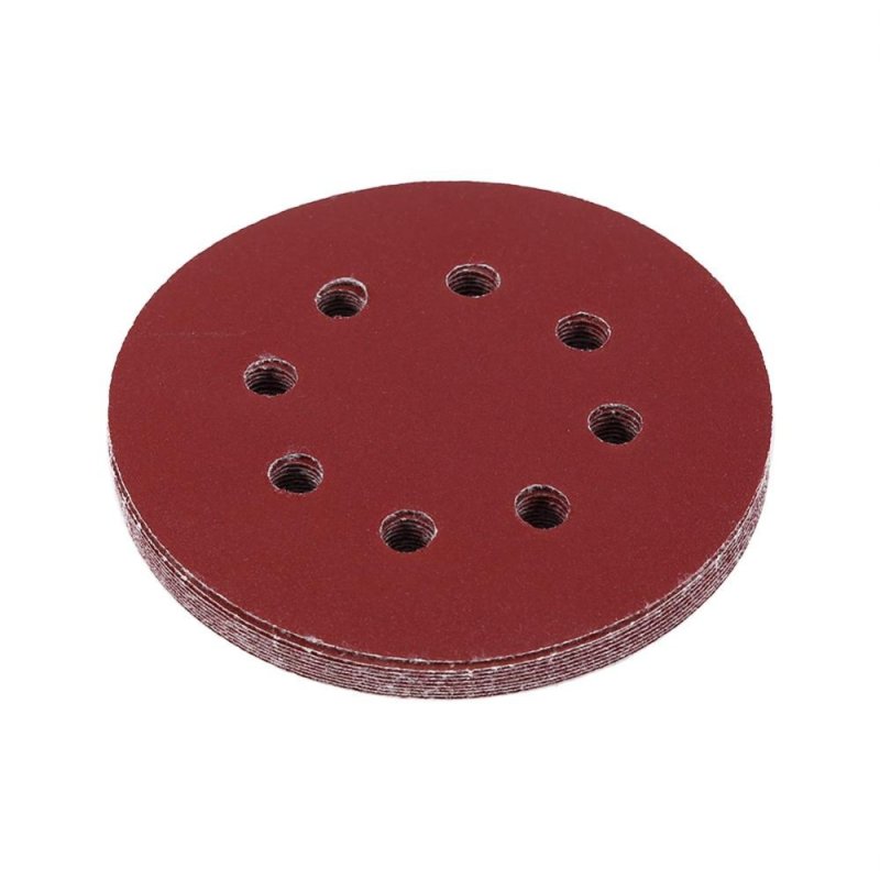 125mm Round Shape Red Abrasive Sandpaper 8 Hole Grit Sand
Papers(240#) - intl