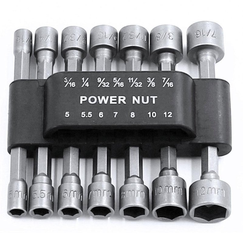 Bảng giá 14 Pcs SEA Metric Power Nut Driver Hex Shank Set Kits With Belt
Clip - intl