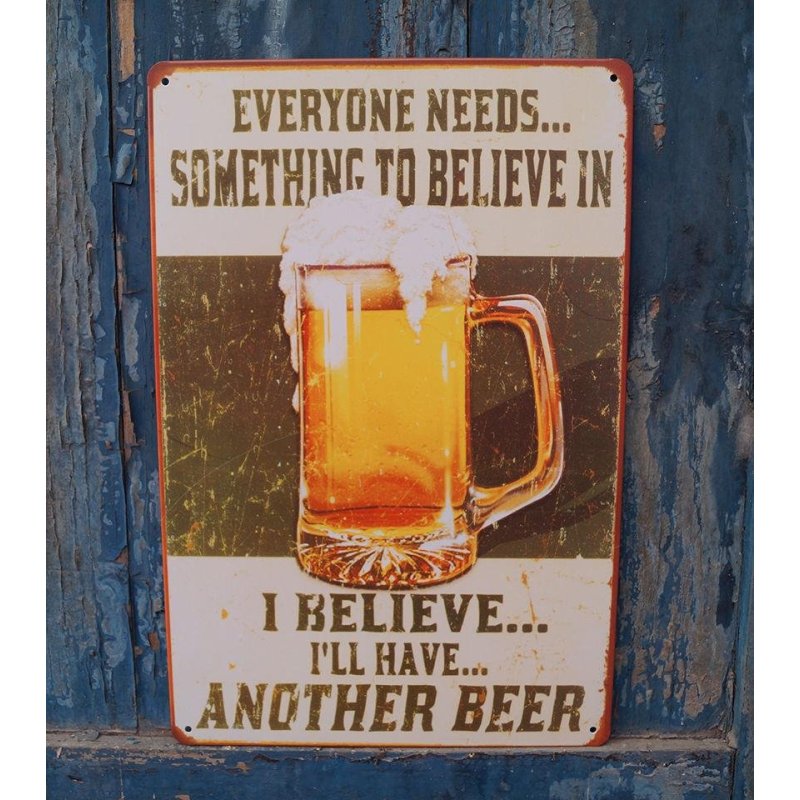 Cool Beer Poster Metal Plate Rusted Tin Sign Man Cave Home Pub Bar Wall Decor