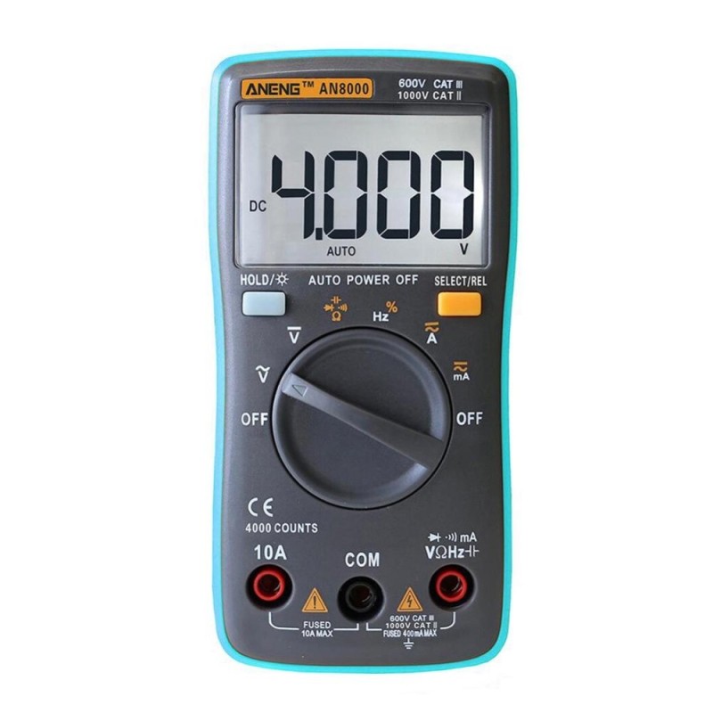 Digital Multimeter 4000 Counts Backlight AC/DC Ammeter Voltmeter
Ohm Meter (Blue) - intl