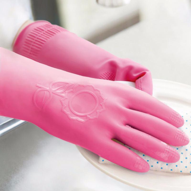 Găng tay cao su tự nhiên bảo vệ an toàn Veag365 (Hồng)