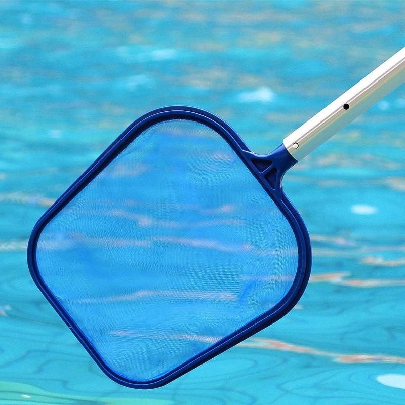 Ishowmall Professional Blue Plastic Leaf Rake Mesh Net Skimmer Clean Swimming Pool Tool - intl