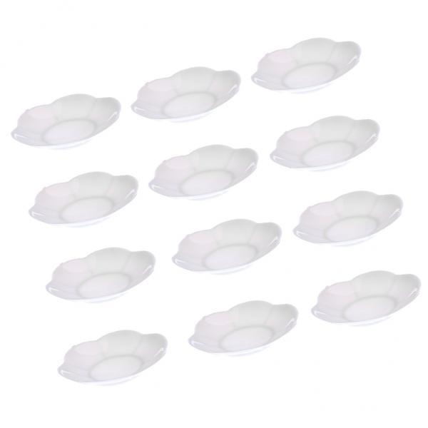MagiDeal 12 Pieces Flower Candy Plates Wedding Gift Saucers Holders Party Decor White - intl