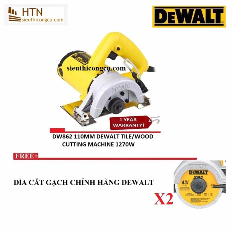 Bảng giá MÁY CẮT GẠCH 110mm – 1270W DeWALT + TẶNG kèm 2 đĩa cắt DW862-B1