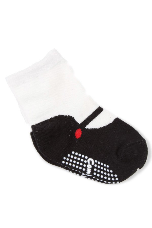 Fancyqube 3 Colors Lovely Mini Footgear Baby Kids Non-slip Socks Black