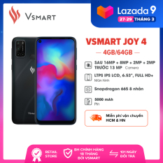 Điện thoại Vsmart Joy 4 (4GB/64GB) – Hàng chính hãng – Bảo hành 18 tháng – 101 ngày đổi trả