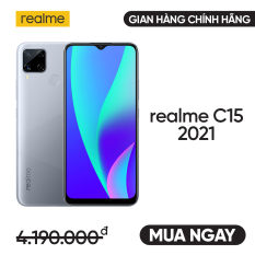 Realme C15 4GB/64GB bản mới 2021 – Trả góp 0% – Gian hàng REALME chính hãng – Miễn phí vận chuyển