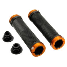 Double Lock On Locking Handle Bar Grips Gear For BMX MTB Mountain Bike Bicycle - intl