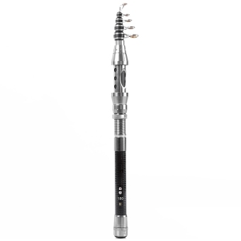LEO Carbon Fiber Mini Automatic Fishing Rod Fish Device 2.1M(Black)- intl