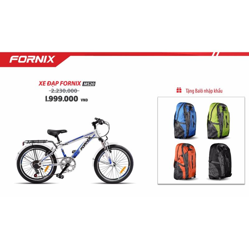 Mua Xe đạp địa hình FORNIX MX21 (Trắng xanh) + tặng balo nhập khẩu