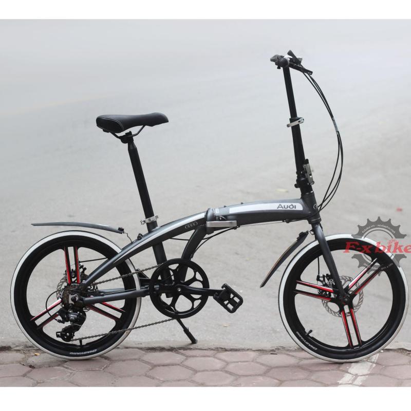 Phân phối Xe Đạp Gấp Audi Vành Đúc Kép (Xám)