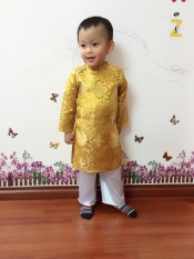 (SIÊU HOT) Áo dài cách tân cho bé trai (kèm quần lụa)