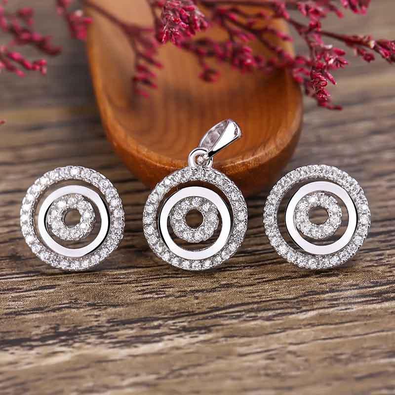 bộ trang sức bạc Aureli Love | Eropi