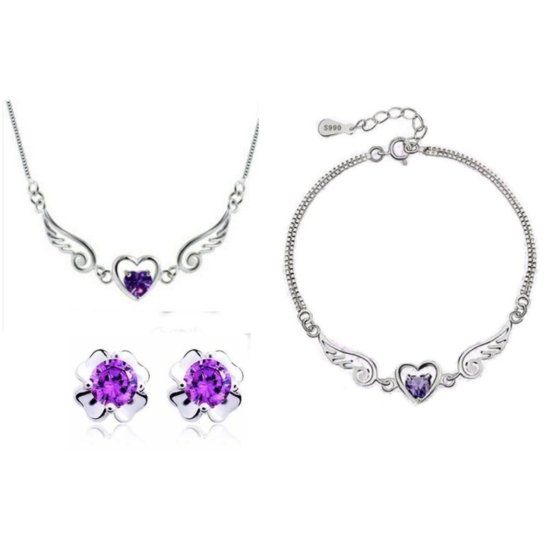 Bộ trang sức bạc đôi cánh thiên thần STT01