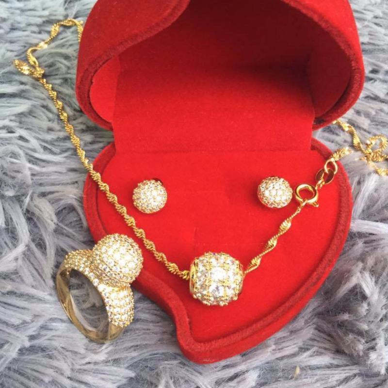 Bộ Trang Sức Nữ Xi Vàng 18k _ BTS130611 Gadoshop