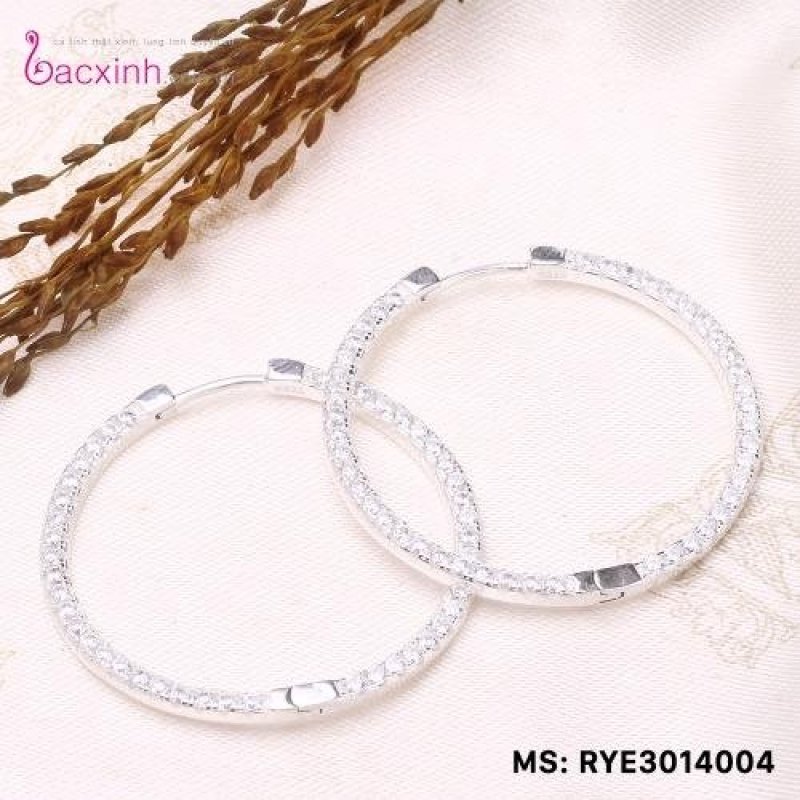Bông tai nữ trang sức bạc S925 Italia Bạc Xinh RYE3014004