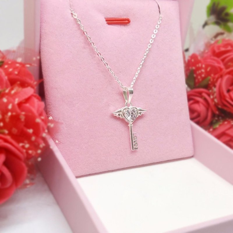 Dây Chuyền Bạc Nữ Chìa Khóa Chữ Love S92.5 Italia- Thương Hiệu Bảo Tín