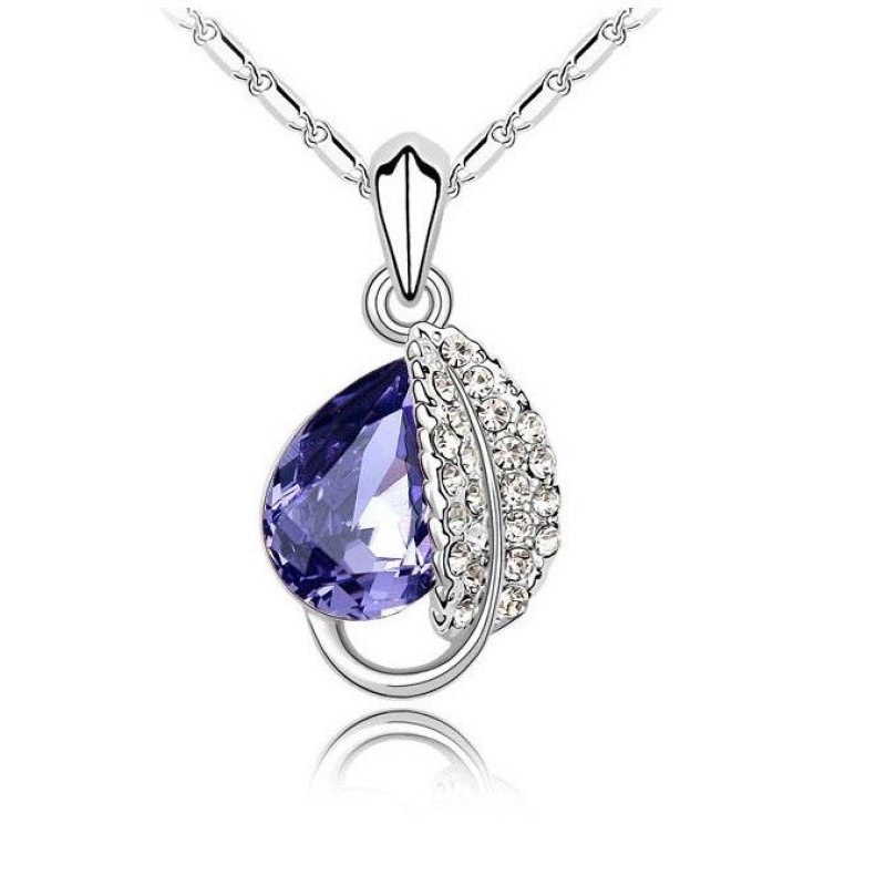 Dây chuyền hình chiếc lá cách điệu Shop Tình Nhân (Xanh)