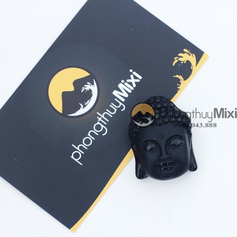 Dây Chuyền Mặt Phật Thiên Thủ Bồ Tát Đá Obsidian Khói