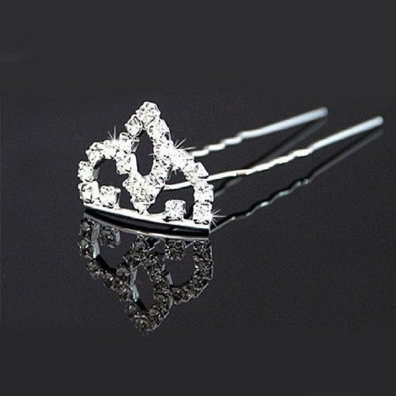 Easybuy New Hot Mini Woman Jewelry Tiara Rhinestone Bridal Hair
Crown Comb - intl