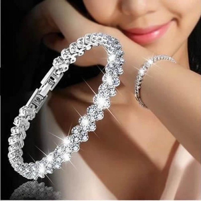 Imixlot Fashion Charm Crystal Plated Women Lady Jewelry Bangle/Bracelet - intl