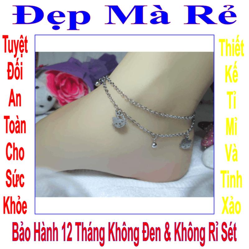Lắc chân inox Đẹp Mà Rẻ kiểu 2 tầng đầu mèo và bi 1