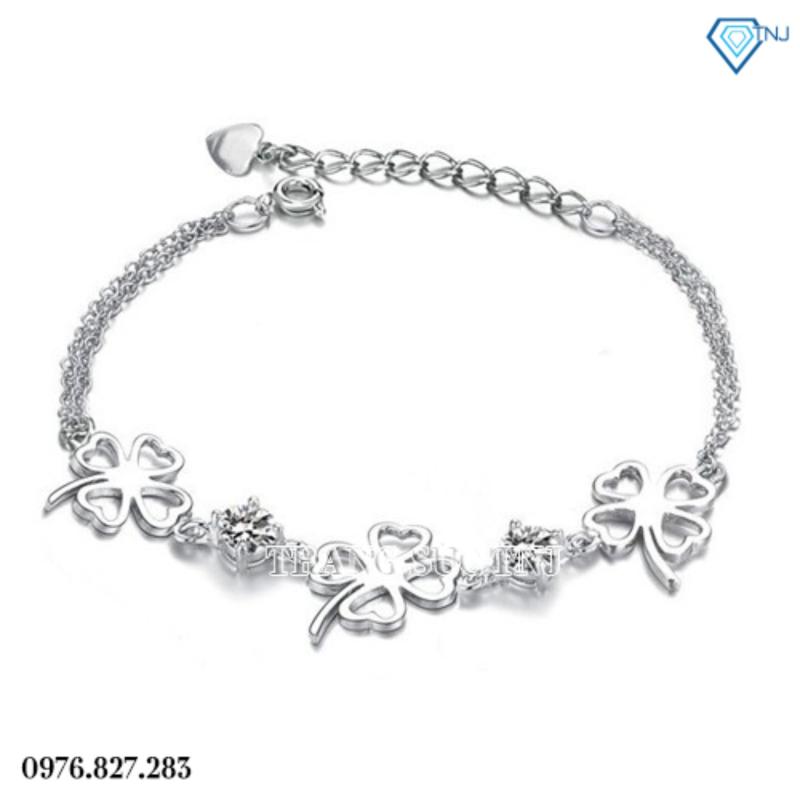 Lắc tay bạc nữ cỏ 4 lá đẹp LTN0070
